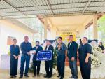ประธานในพิธีฌาปนกิจศพ นายเช้า สุขขำ สมาชิกกองทุนสวัสดิการผู้