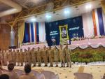 เข้าร่วมพิธีถวายราชสักการะ (พานพุ่มดอกไม้สด) เนื่องในวันท้อง